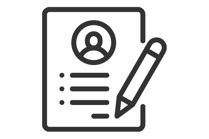 ícone representativo de formulário de inscrição