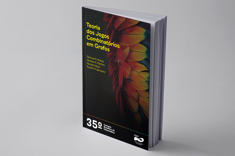 Capa do livro "Teoria dos jogos combinat&oacute;rios em grafos"