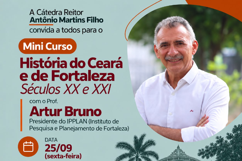 Cartaz de minicurso sobre hist&oacute;ria do Cear&aacute;