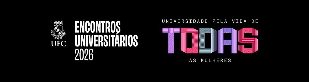 Logomarca dos Encontros Universitários 2026, com o tema "Universidade pela vida de todas as mulheres"